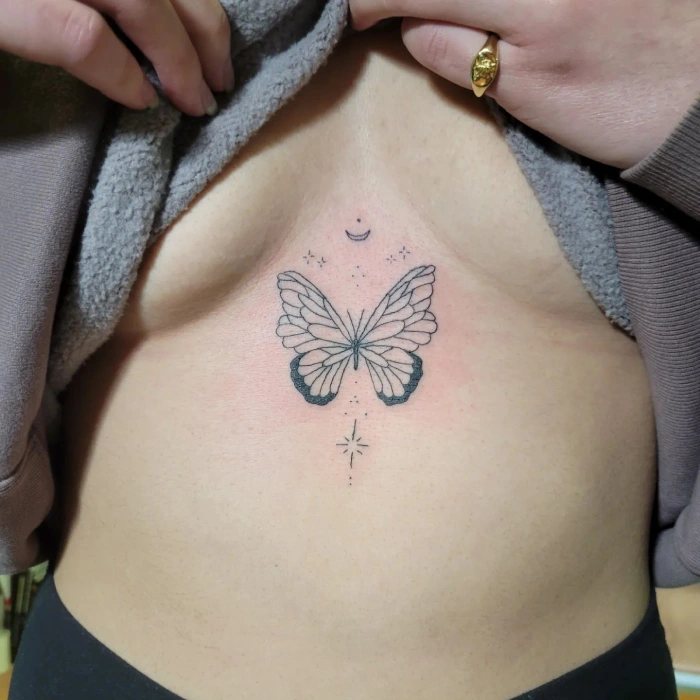 belly butterfly atttoo ideas