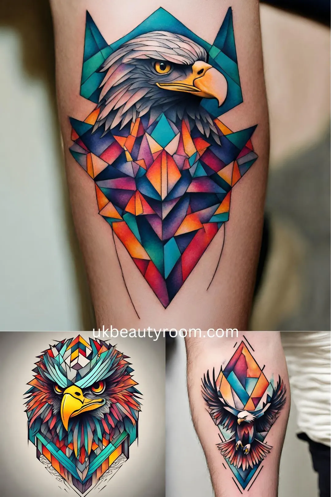 geometric eagle tattoo