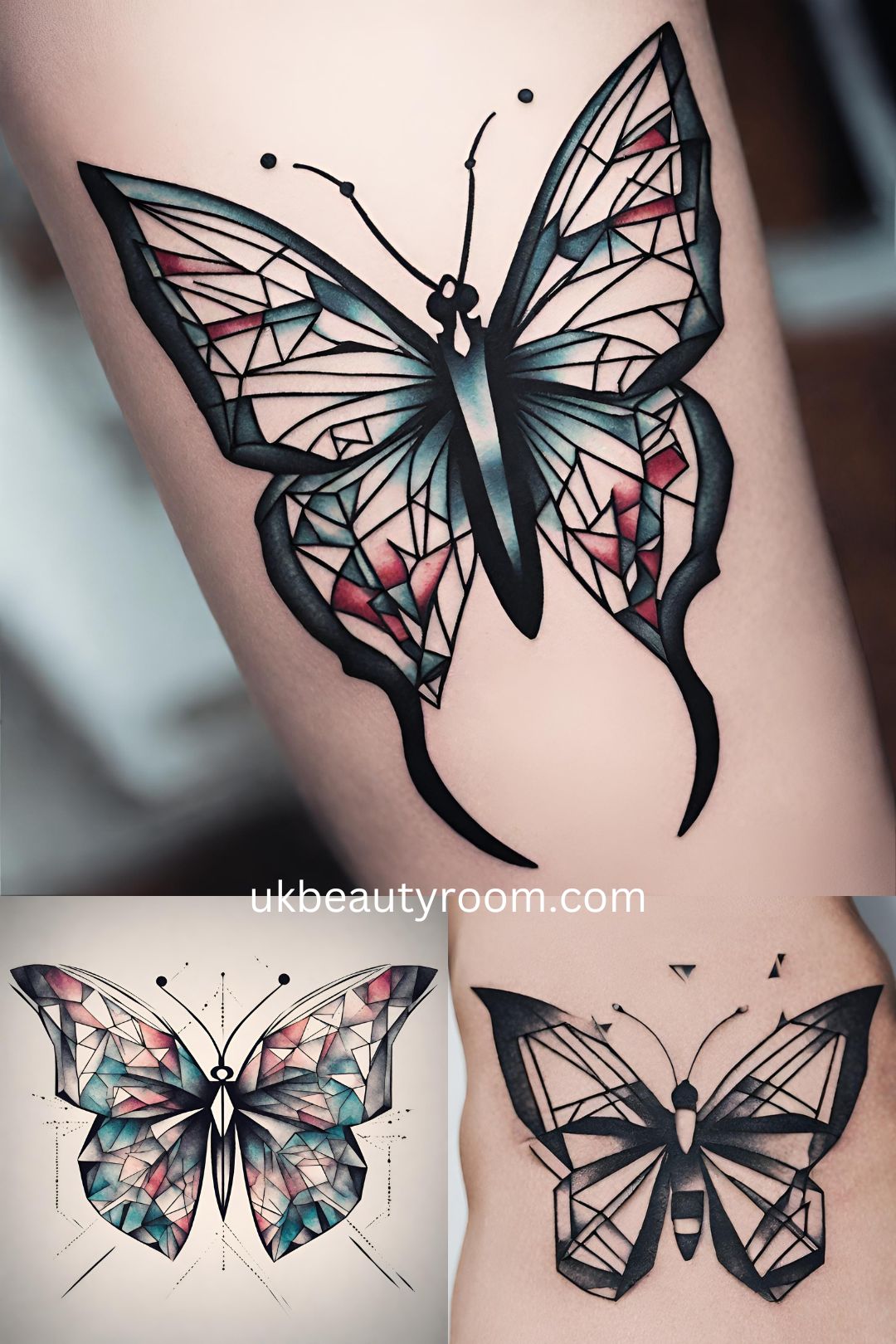 Geometric butterfly tattoo