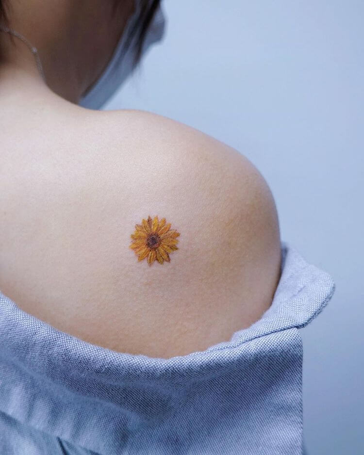 Small Sunflower Tattoo